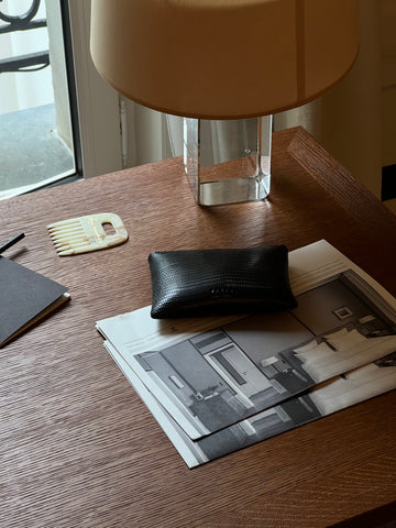 Zip Pouch 5 Black Lizard
