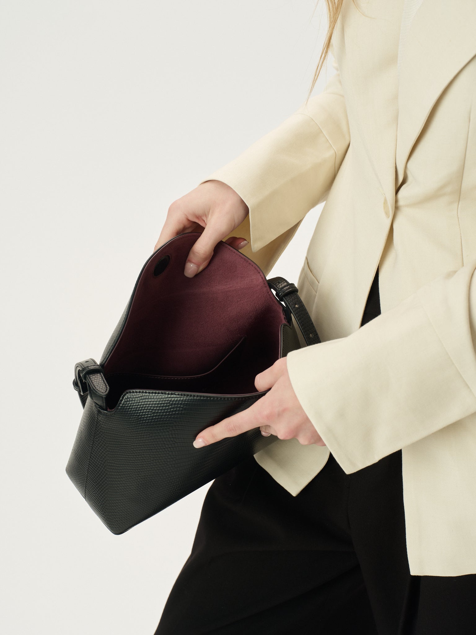 Hudson Bag Black Lizard