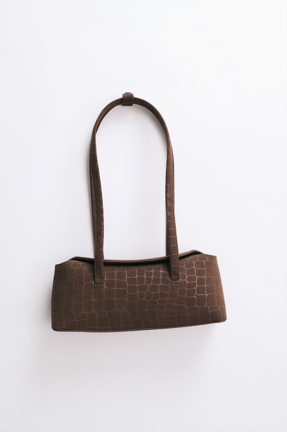 Mini Chrystie Bag Chocolate Suede Croc