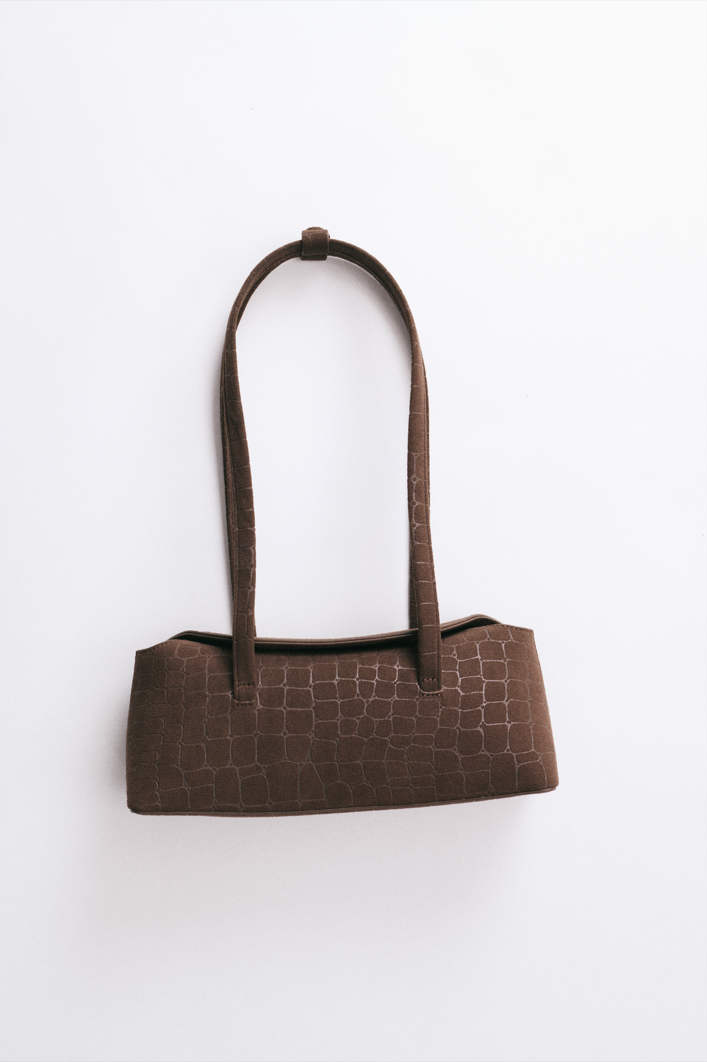 Mini Chrystie Bag Chocolate Suede Croc