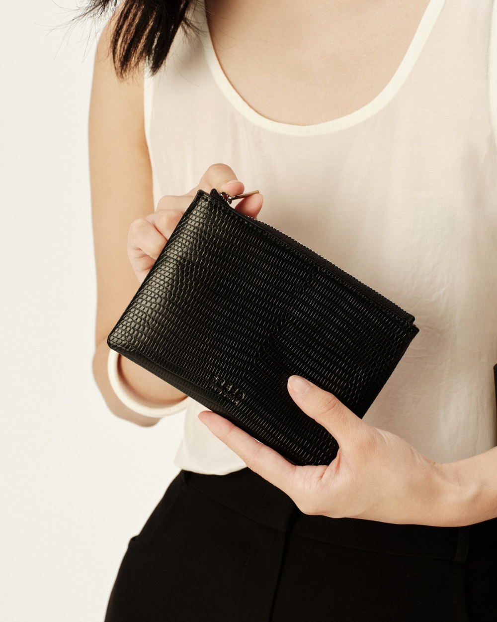 Zip Pouch Black Lizard