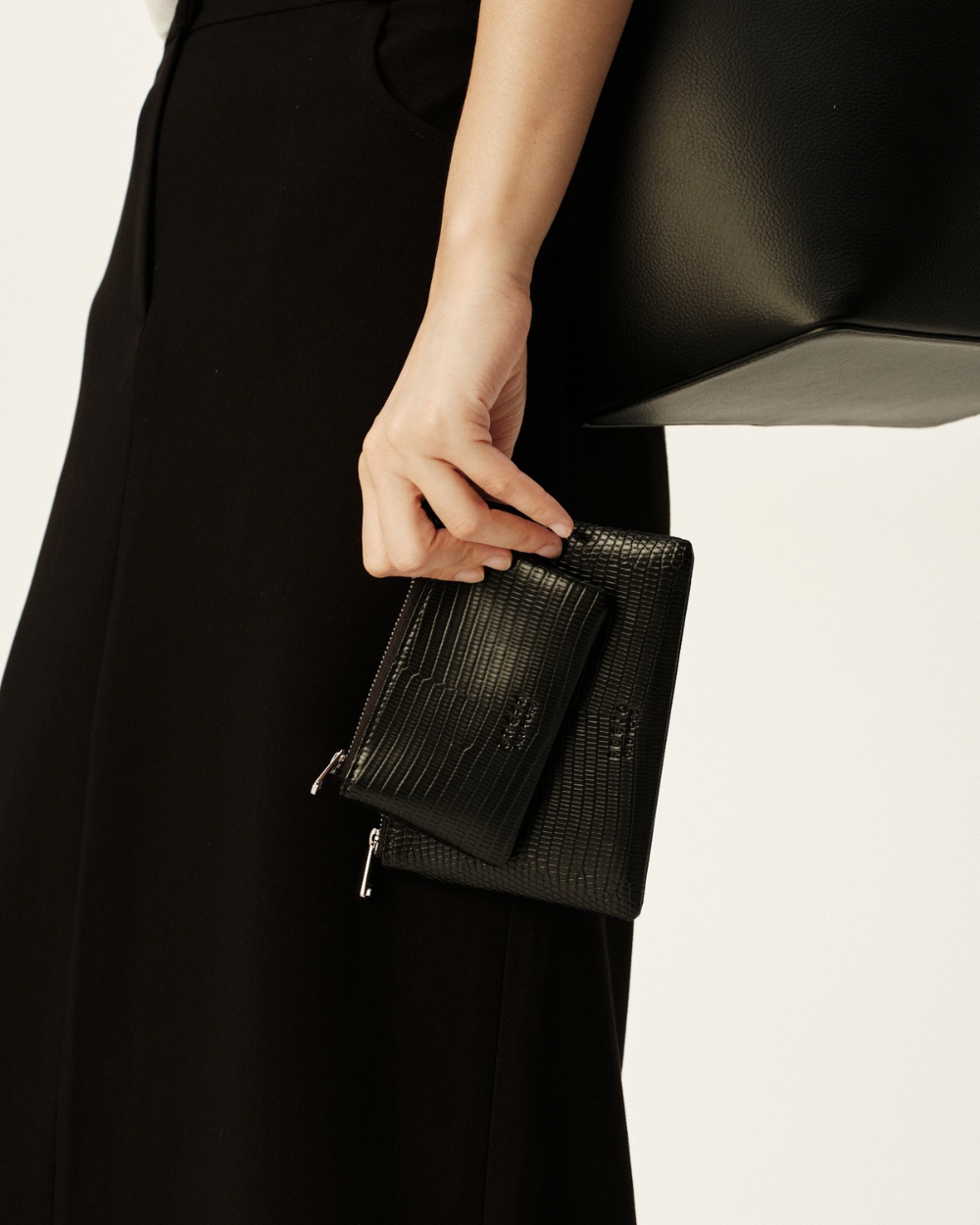 Zip Pouch Black Lizard