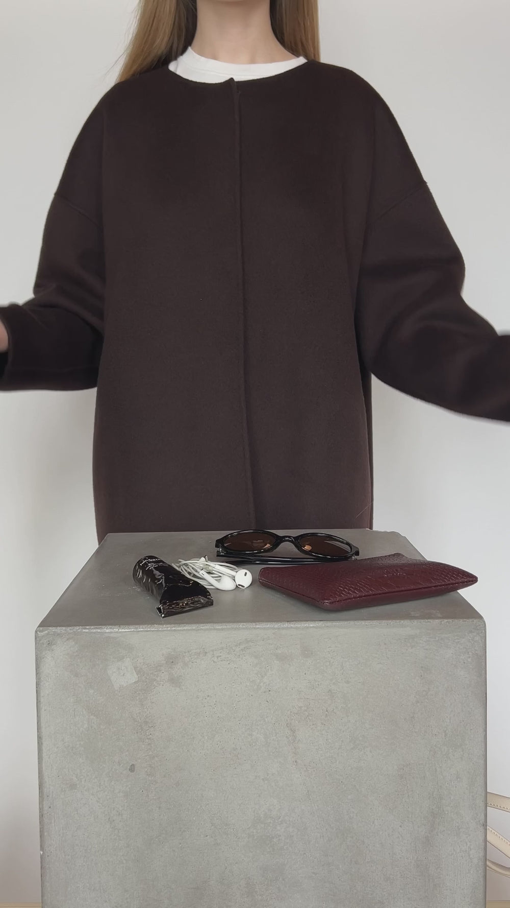 Seamed Clutch Espresso