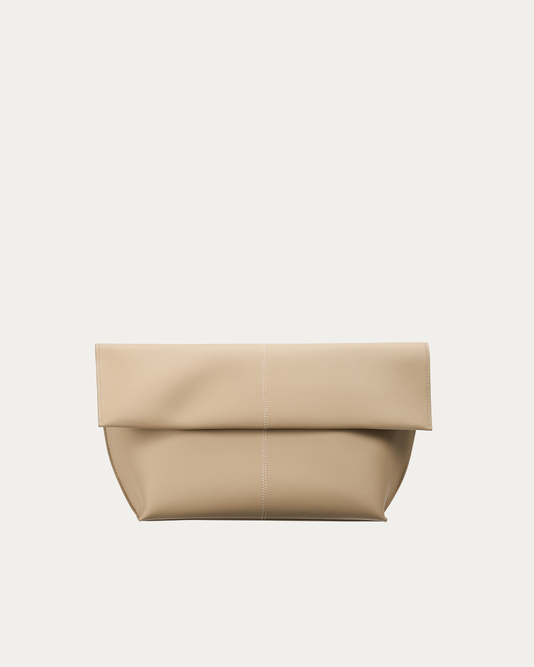 Seamed Clutch Sand